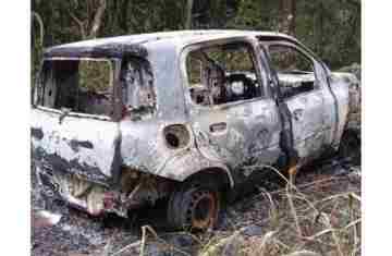 Quedas - Corpo é encontrado carbonizado dentro de veículo